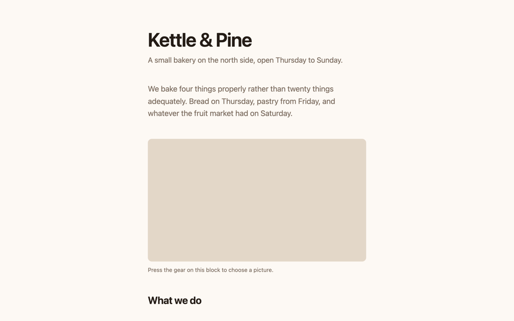 The block composer template